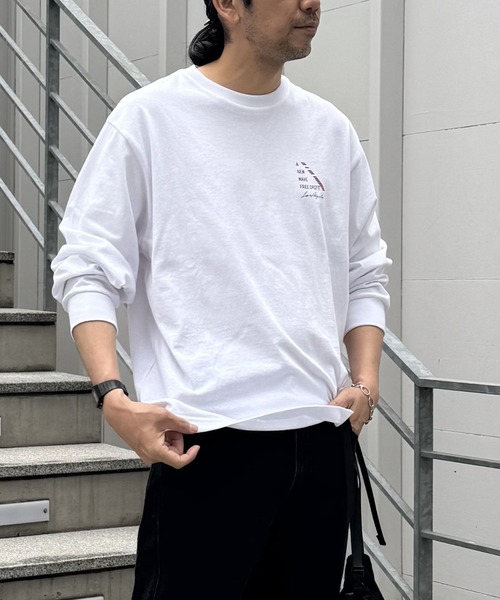 COLONY 2139（コロニートゥーワンスリーナイン）の「NEWWAVE ワンポイントプリントロンT（Tシャツ/カットソー・メンズ・ホワイト/ブラック・MEDIUM/LARGE）」の2枚目の写真