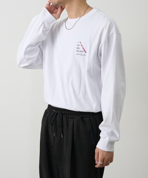COLONY 2139（コロニートゥーワンスリーナイン）の「NEWWAVE ワンポイントプリントロンT（Tシャツ/カットソー・メンズ・ホワイト/ブラック・MEDIUM/LARGE）」の4枚目の写真