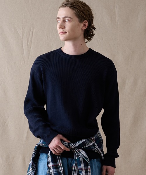 Eddie Bauer(エディーバウアー)の「リブ クループルオーバー(ニット/セーター・メンズ・ダークグレー/ネイビー/ライトベージュ・S/L/XXL/M/XL)」の3枚目の写真