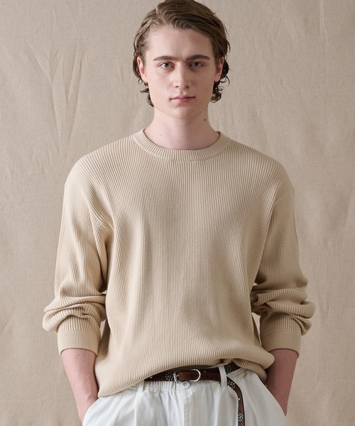 Eddie Bauer(エディーバウアー)の「リブ クループルオーバー(ニット/セーター・メンズ・ダークグレー/ネイビー/ライトベージュ・S/L/XXL/M/XL)」の2枚目の写真