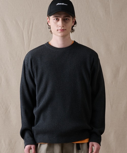 Eddie Bauer(エディーバウアー)の「リブ クループルオーバー(ニット/セーター・メンズ・ダークグレー/ネイビー/ライトベージュ・S/L/XXL/M/XL)」の1枚目の写真