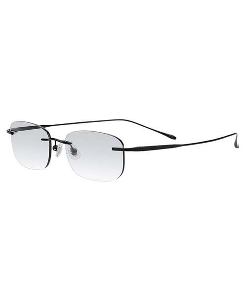 VINTAGEイタリア製【BVLGARI】縁無し リムレス スクエア型サングラス サングラス 眼鏡 スクエア リムレス 縁なし ツーポイント 6215 120 黒