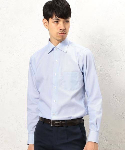 green label relaxing（グリーンレーベルリラクシング）の「E/IRON ALT/ST WD シャツ（シャツ/ブラウス・メンズ・ライトグレー/ライトブルー・39cm/40cm/41cm/38cm/37cm/42cm/43cm）」の2枚目の写真