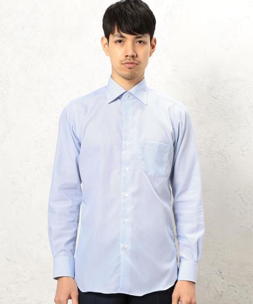 green label relaxing（グリーンレーベルリラクシング）の「E/IRON ALT/ST WD シャツ（シャツ/ブラウス・メンズ・ライトグレー/ライトブルー・39cm/40cm/41cm/38cm/37cm/42cm/43cm）」の10枚目の写真