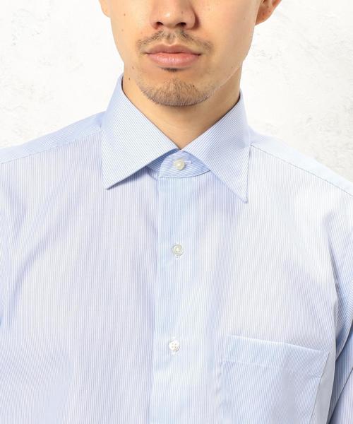 green label relaxing（グリーンレーベルリラクシング）の「E/IRON ALT/ST WD シャツ（シャツ/ブラウス・メンズ・ライトグレー/ライトブルー・39cm/40cm/41cm/38cm/37cm/42cm/43cm）」の13枚目の写真