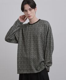 tk.TAKEO KIKUCHI（ティーケータケオキクチ）の「スプリングツイードライクプリントカットソー（Tシャツ/カットソー）」