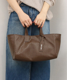 カシュカシュ cachecache / メッシュエンボス横長ショッパートート