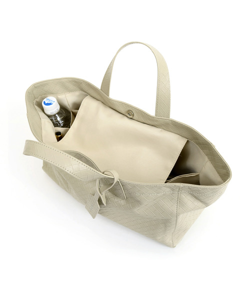 cache cache(カシュ カシュ)の「カシュカシュ cachecache / メッシュエンボス横長ショッパートート(トートバッグ・レディース・ベージュ/ブラック/チョコ/アイボリー/グレー/グリーン・FREE)」の12枚目の写真