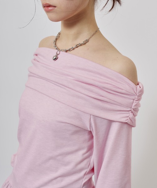 atmos pink(アトモスピンク)の「atmos pink Frill Hem Tops / アトモスピンク フリル ヘム トップス(その他トップス・レディース・ピンク/グリーン/チャコール・FREE)」の4枚目の写真