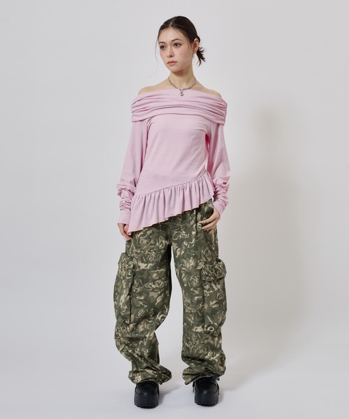 atmos pink(アトモスピンク)の「atmos pink Frill Hem Tops / アトモスピンク フリル ヘム トップス(その他トップス・レディース・ピンク/グリーン/チャコール・FREE)」の12枚目の写真