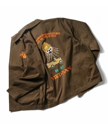 Revo.（レボ）の「HOUSTON ヒューストン COTTON VIETNAM JACKET（SKULL） スカル柄 刺繍 コットン ベトナムジャケット/ベトジャン/スーベニアジャケット（ブルゾン）」