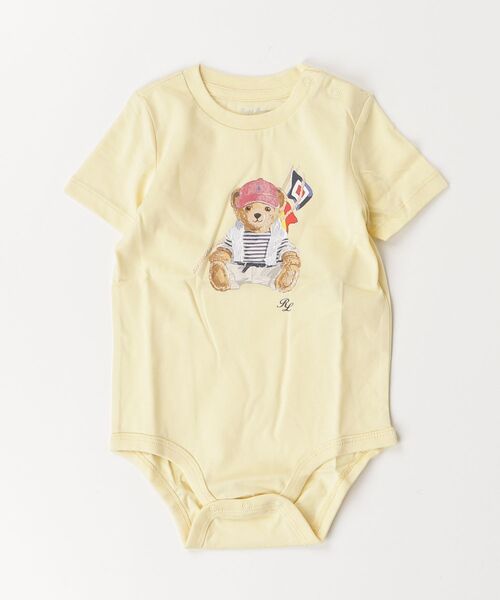 POLO RALPH LAUREN CHILDRENSWEAR（ポロ ラルフ ローレン チルドレンズウェア）の「Polo ベア コットン ジャージー ボディスーツ（ロンパース・キッズ・イエロー・12M）」の4枚目の写真