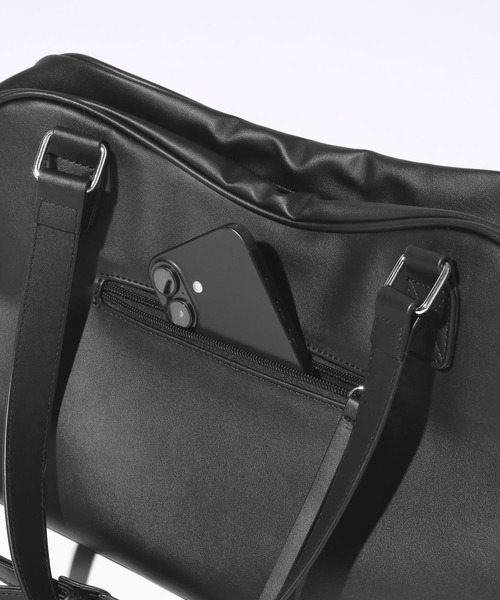 RAGEBLUE（レイジブルー）の「2WAY Boston Shoulder BAG/ボストンショルダーバッグ（ボストンバッグ・メンズ・ブラック/ブラウン・FREE）」の5枚目の写真