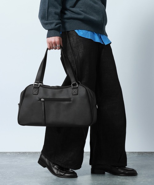 RAGEBLUE(レイジブルー)の「2WAY Boston Shoulder BAG/ボストンショルダーバッグ(ボストンバッグ・メンズ・ブラック/ブラウン・FREE)」の17枚目の写真