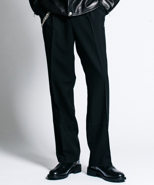 CRIMIE（クライミー）の「TAILORED TROUSERS _ MELANGE ALL SEASON EASY CARE（スラックス・メンズ・ブラック/ダークベージュ・M/S/XL/L）」の10枚目の写真