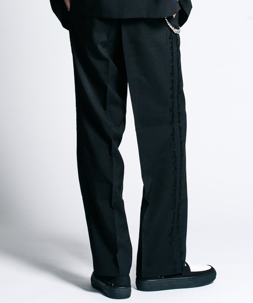 CRIMIE（クライミー）の「TAILORED TROUSERS _ MELANGE ALL SEASON EASY CARE（スラックス・メンズ・ブラック/ダークベージュ・M/S/XL/L）」の13枚目の写真