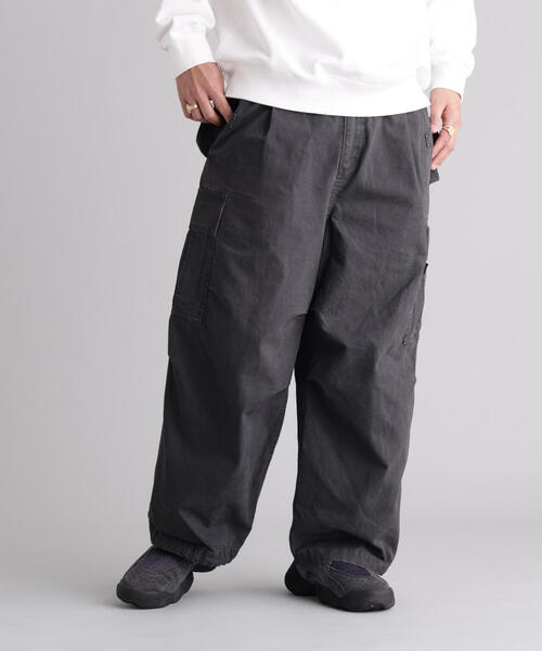 MANASTASH（マナスタッシュ）の「MANASTASH/マナスタッシュ　LT-CANVAS MANATROOPER PT（カーゴパンツ・メンズ・オリーブ系/カーキ/チャコールグレー・S/M/L）」の2枚目の写真