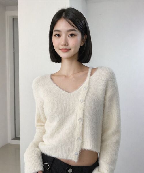 THE GREEN LAB（ザグリーンラボ）の「ヘアリーソフトニット[ピンク]（ニット/セーター・レディース・その他・FREE）」の22枚目の写真