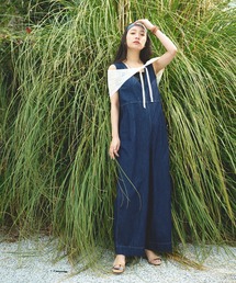 CROSS FUNCTION | 《撥水》FRESH DENIM デニムルーズオールインワン【CROSS FUNCTION/クロスファンクション】(つなぎ/オールインワン)