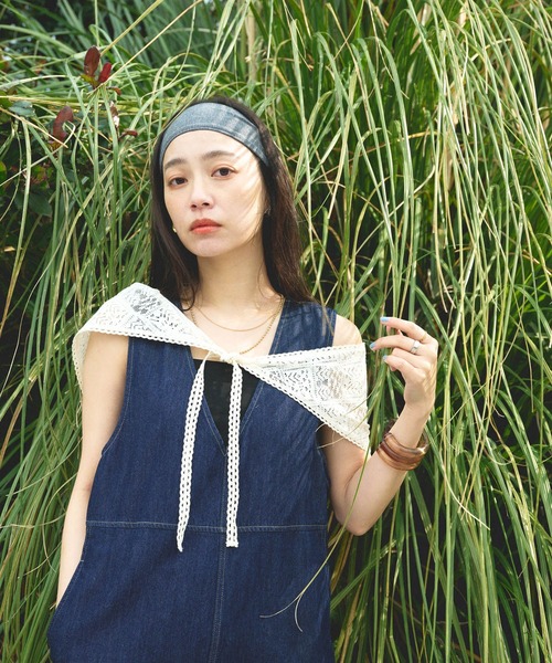 CROSS FUNCTION（クロスファンクション）の「《撥水》FRESH DENIM デニムルーズオールインワン【CROSS FUNCTION/クロスファンクション】（つなぎ/オールインワン・レディース・ネイビー/サックスブルー・L/M/LL）」の21枚目の写真