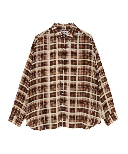 WHITELAND（ホワイトランド）の「WHITELAND/ホワイトランド/CHIFFON SHIRTS（シャツ/ブラウス・メンズ・ブラック/ブラウン・F）」の2枚目の写真