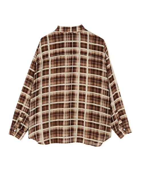 WHITELAND（ホワイトランド）の「WHITELAND/ホワイトランド/CHIFFON SHIRTS（シャツ/ブラウス・メンズ・ブラック/ブラウン・F）」の5枚目の写真