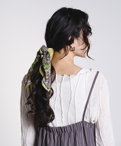 BINDU（ビンドゥー）の「(BINDU)Cotton Voile SF Bandana（バンダナ/スカーフ・レディース・イエロー/ライトブルー・ONE SIZE）」の7枚目の写真