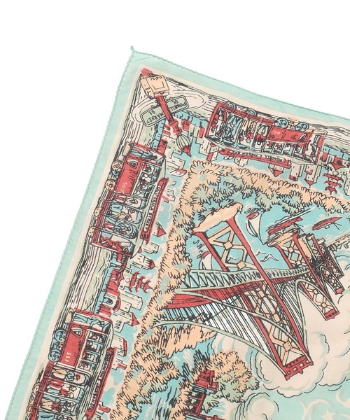 BINDU（ビンドゥー）の「(BINDU)Cotton Voile SF Bandana（バンダナ/スカーフ・レディース・イエロー/ライトブルー・ONE SIZE）」の11枚目の写真