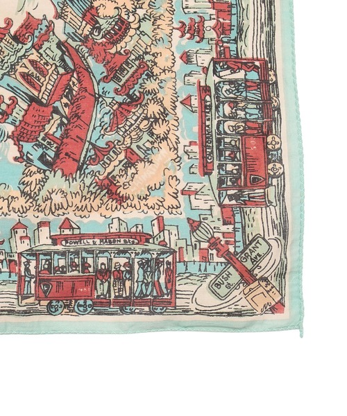 BINDU（ビンドゥー）の「(BINDU)Cotton Voile SF Bandana（バンダナ/スカーフ・レディース・イエロー/ライトブルー・ONE SIZE）」の13枚目の写真