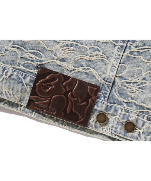 A BATHING APE(アベイシングエイプ)の「LINE CAMO JACQUARD DENIM JACKET(デニムジャケット・メンズ・ブラック/ライトインディゴブルー・MEDIUM/X-LARGE/SMALL/XX-LARGE)」の6枚目の写真