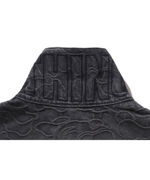 A BATHING APE(アベイシングエイプ)の「LINE CAMO JACQUARD DENIM JACKET(デニムジャケット・メンズ・ブラック/ライトインディゴブルー・MEDIUM/X-LARGE/SMALL/XX-LARGE)」の9枚目の写真