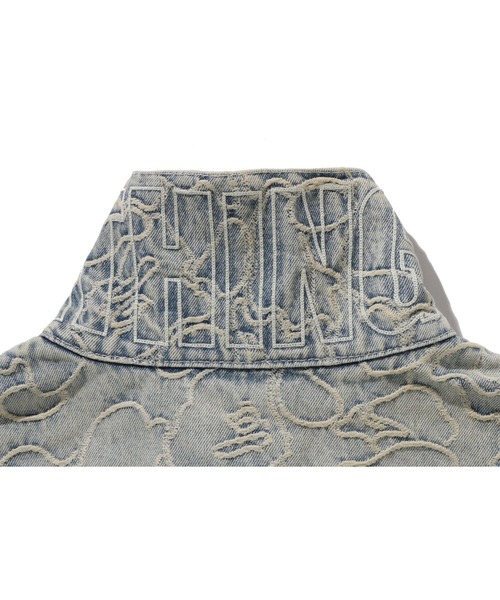 A BATHING APE(アベイシングエイプ)の「LINE CAMO JACQUARD DENIM JACKET(デニムジャケット・メンズ・ブラック/ライトインディゴブルー・MEDIUM/X-LARGE/SMALL/XX-LARGE)」の10枚目の写真