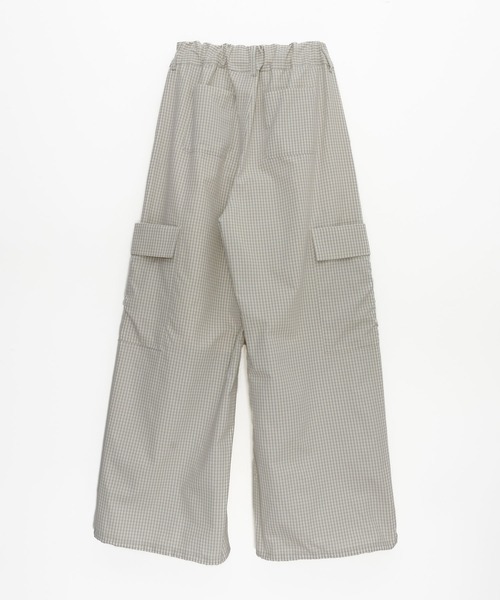 Nora Lily elle(ノラリリーエル)の「【Nora Lily】「elle」Cargo Check Wide Pants(デニムパンツ・レディース・ネイビー/ブラウン/ホワイト・FREE)」の11枚目の写真