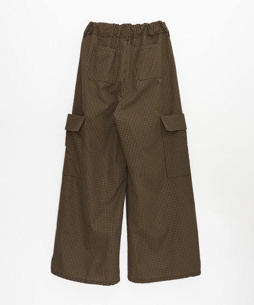 Nora Lily elle(ノラリリーエル)の「【Nora Lily】「elle」Cargo Check Wide Pants(デニムパンツ・レディース・ネイビー/ブラウン/ホワイト・FREE)」の20枚目の写真