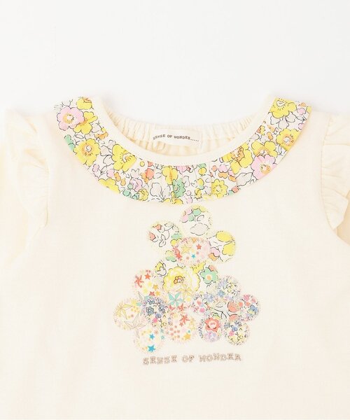 sense of wonder(センスオブワンダー)の「リバティフラワー長袖Tシャツ(Tシャツ/カットソー・キッズ・ホワイト系/ピンク・130cm/120cm/110cm/100cm/90cm/80cm)」の4枚目の写真