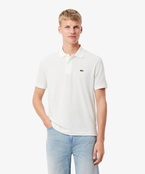 LACOSTE(ラコステ)の「L.12.12 ライト ポロシャツ(ポロシャツ・メンズ・ホワイト/ブラック/ネイビー/グリーン/セージグリーン/ダークアッシュ/グレイッシュブルー・2/4/6/3/5)」の1枚目の写真