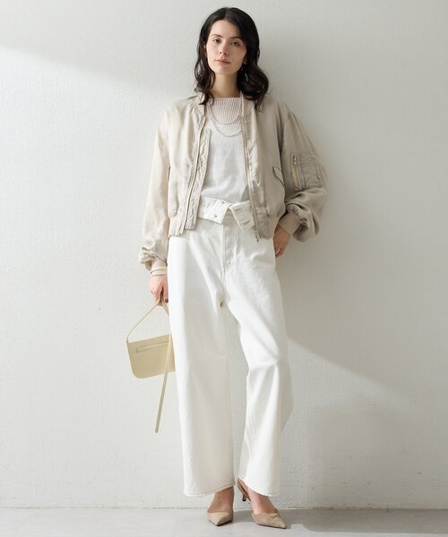 Whim Gazette(ウィムガゼット)の「シルキーキュプラブルゾン(MA-1・レディース・カーキ/ベージュ・FREE)」の11枚目の写真