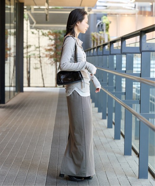 JOURNAL STANDARD（ジャーナルスタンダード）の「《追加3》シアーテレコヘンリーネックプルオーバー（Tシャツ/カットソー・レディース・チャコールグレー/ブラック・FREE）」の7枚目の写真