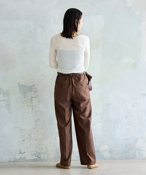 JOURNAL STANDARD（ジャーナルスタンダード）の「《追加3》シアーテレコヘンリーネックプルオーバー（Tシャツ/カットソー・レディース・チャコールグレー/ブラック・FREE）」の17枚目の写真