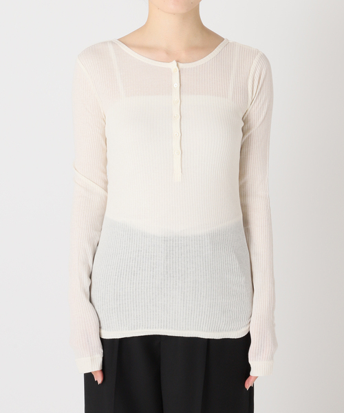 JOURNAL STANDARD（ジャーナルスタンダード）の「《追加3》シアーテレコヘンリーネックプルオーバー（Tシャツ/カットソー・レディース・チャコールグレー/ブラック・FREE）」の21枚目の写真