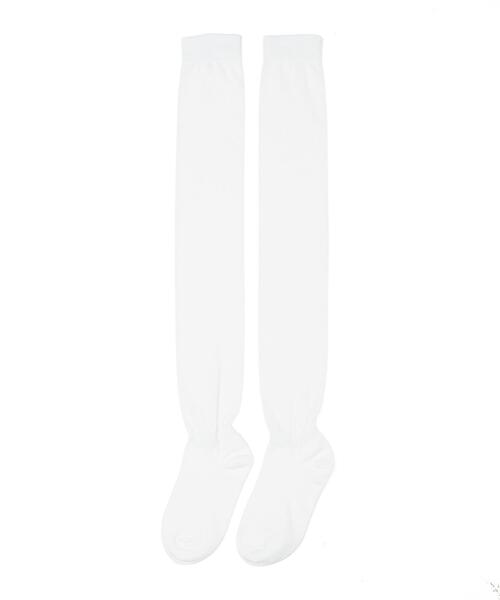 WEGO(ウィゴー)の「WEGO/2wayルーズフィットリブハイソックス(ソックス/靴下・レディース・ホワイト/ブラック・23-25cm)」の11枚目の写真