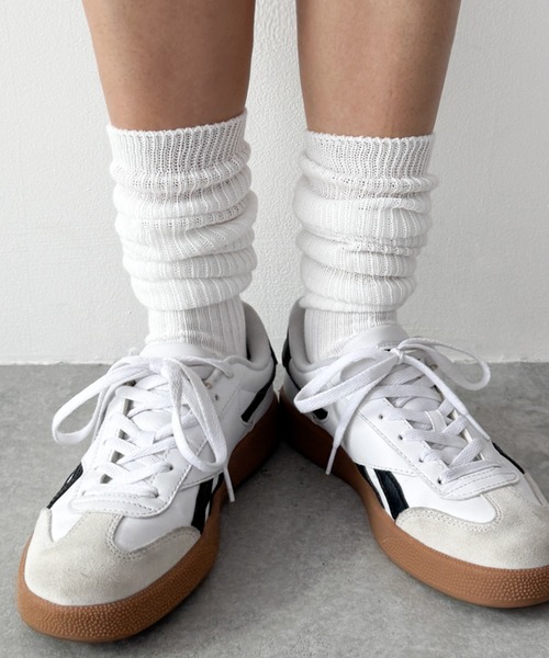 WEGO(ウィゴー)の「WEGO/2wayルーズフィットリブハイソックス(ソックス/靴下・レディース・ホワイト/ブラック・23-25cm)」の7枚目の写真