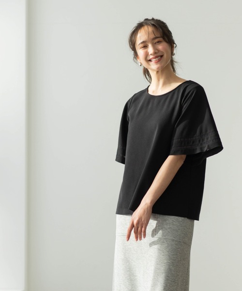 SHOO・LA・RUE(シューラルー)の「ハシゴレースフレアスリーブTシャツ(Tシャツ/カットソー・レディース・オフホワイト/ブラック・02/03)」の16枚目の写真