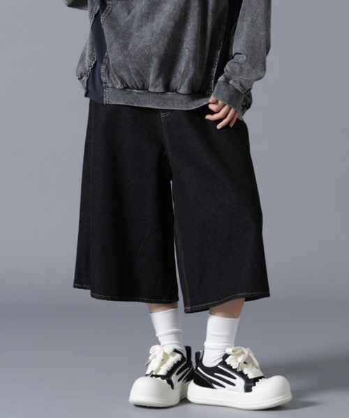 DANKE SCHON(ダンケシェーン)の「【WEB&DEPOT限定】DankeSchon/ダンケシェーン/11.5oz DENIM SHORTS(デニムパンツ・レディース・ネイビー/ブラック・M/XL/L)」の1枚目の写真