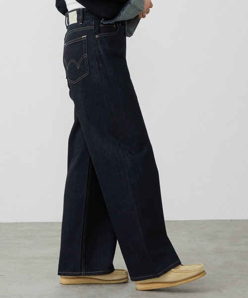 EDWIN(エドウィン)の「EDWIN エドウィン ワイドストレート デニムパンツ ジーンズ(デニムパンツ・レディース・ブラック系その他/インディゴブルー/ライトインディゴブルー・MEDIUM/LARGE/X-SMALL/SMALL)」の17枚目の写真