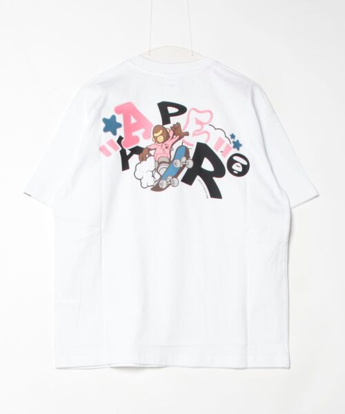 AAPE BY A BATHING APE(エーエイプバイアベイシングエイプ)の「AAPER "SKATING AAPER" TEE(Tシャツ/カットソー・メンズ・オレンジ/ホワイト/ブラック・MEDIUM/SMALL/LARGE/X-LARGE/XX-LARGE)」の13枚目の写真