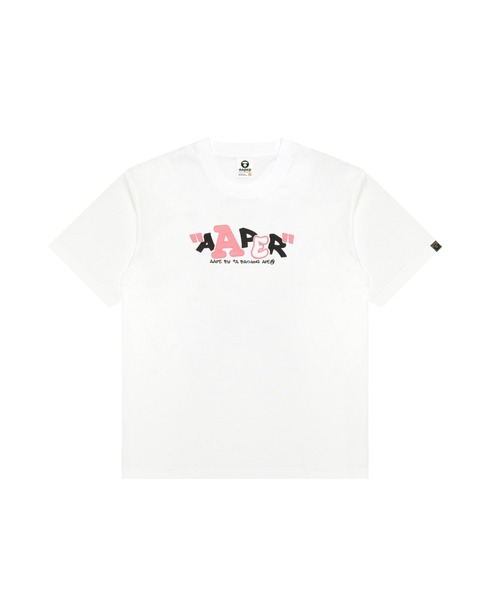 AAPE BY A BATHING APE(エーエイプバイアベイシングエイプ)の「AAPER "SKATING AAPER" TEE(Tシャツ/カットソー・メンズ・オレンジ/ホワイト/ブラック・MEDIUM/SMALL/LARGE/X-LARGE/XX-LARGE)」の1枚目の写真