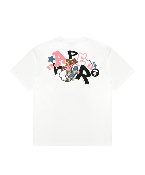 AAPE BY A BATHING APE(エーエイプバイアベイシングエイプ)の「AAPER "SKATING AAPER" TEE(Tシャツ/カットソー・メンズ・オレンジ/ホワイト/ブラック・MEDIUM/SMALL/LARGE/X-LARGE/XX-LARGE)」の4枚目の写真