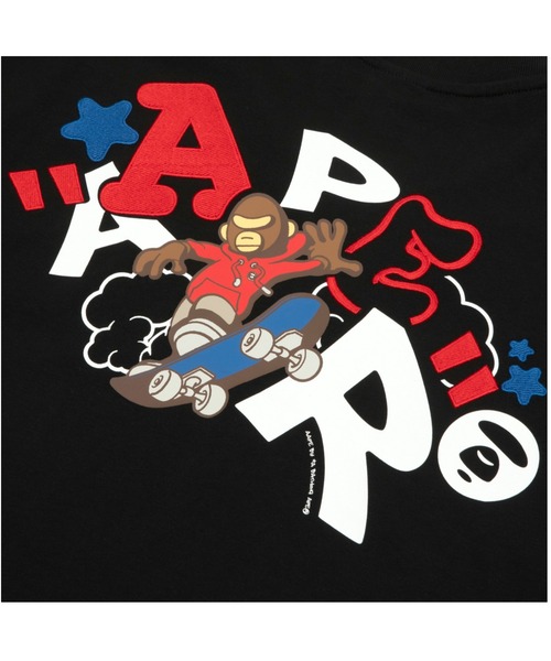 AAPE BY A BATHING APE(エーエイプバイアベイシングエイプ)の「AAPER "SKATING AAPER" TEE(Tシャツ/カットソー・メンズ・オレンジ/ホワイト/ブラック・MEDIUM/SMALL/LARGE/X-LARGE/XX-LARGE)」の9枚目の写真