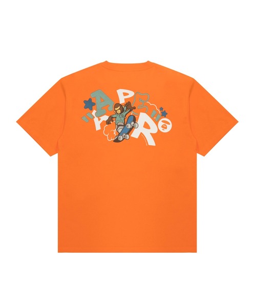 AAPE BY A BATHING APE(エーエイプバイアベイシングエイプ)の「AAPER "SKATING AAPER" TEE(Tシャツ/カットソー・メンズ・オレンジ/ホワイト/ブラック・MEDIUM/SMALL/LARGE/X-LARGE/XX-LARGE)」の10枚目の写真